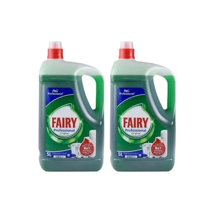 FAIRY Detersivo per lavastoviglie manuale Confezione 2 unità x 5 litri Bassa schiuma Uso professionale