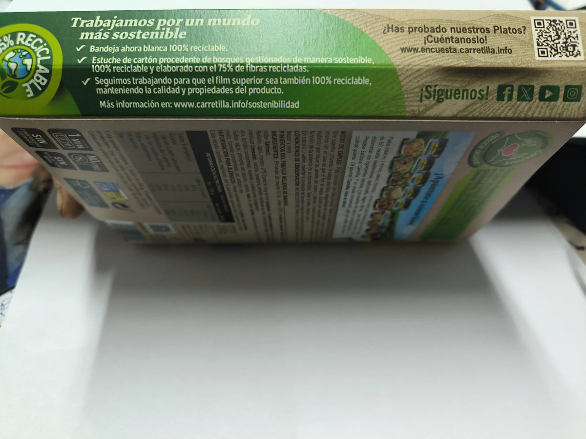 Carrello porta piselli con prosciutto 10 unità da 300 GR Piatti pronti in 1 minuto, senza glutine, ingredienti naturali al 100%, senza conservanti e senza additivi