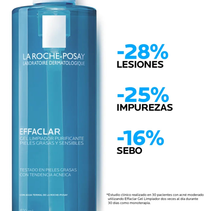 La Roche-Posay Effaclar +M Detergente Purificante Pacco Risparmio 2 unità 800 ml Detergente per Pelle Grassa