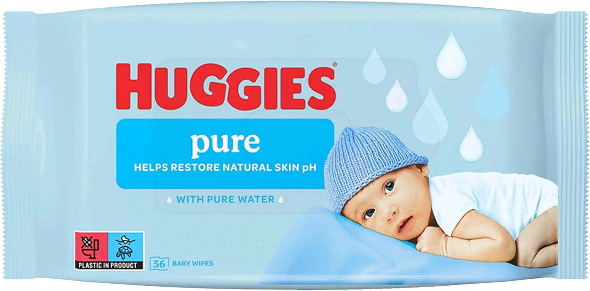 Huggies Salviette Pure per Bambini, con Acqua Pura, 10 Confezioni da 56 Unità