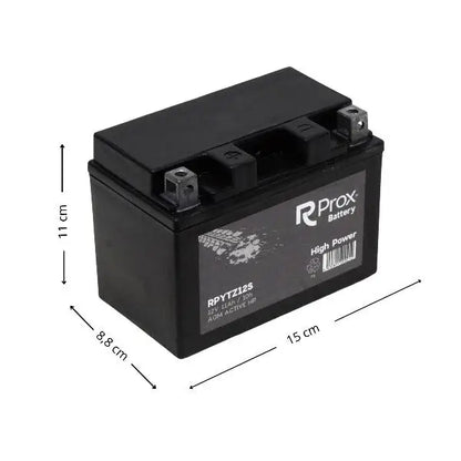 YTZ12S AGM Batteria per Moto ad Alta Potenza 12V 11Ah 210Amp. Massima Potenza di Avviamento. Batteria RC Prox Produzione Europea.