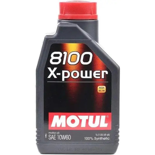 MOTUL 8100 X-POWER 10W-60 
 Olio motore ad alte prestazioni 
 100% Sintetico - SAPS Completi 
 Contenitore da 1 litro.
