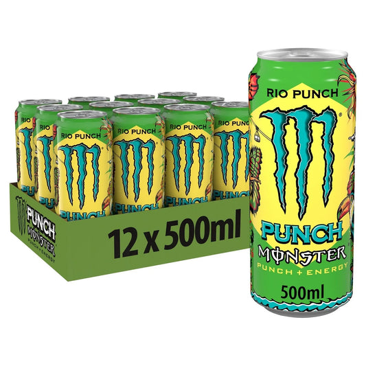 MONSTER RIO PUNCH lattine da 500 ml- Confezione da 12 unità