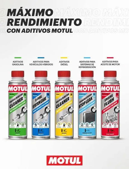 MOTUL ANTI-FUMO DIESEL 
 Pulitore per iniettori e sistemi diesel 
 Additivo per la pulizia preventiva da aggiungere al carburante diesel 
 Contenitore da 300 ml