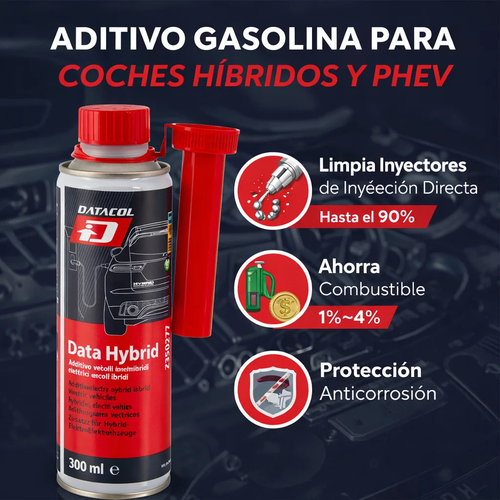 Additivo per la pulizia degli iniettori per veicoli ibridi ed elettrici DATACOL Data Hybrid |   Migliora la combustione, protegge il motore e riduce le emissioni |   300 ml