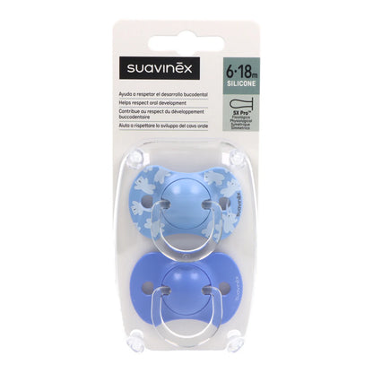 Ciuccio fisiologico in silicone Suavinex 6-18m X2