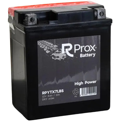 Batteria per Moto YTX7L-BS AGM Alta Potenza 12V 6Ah 100Amp. Massima Potenza di Avviamento. Batteria RC Prox Prodotta in Europa.