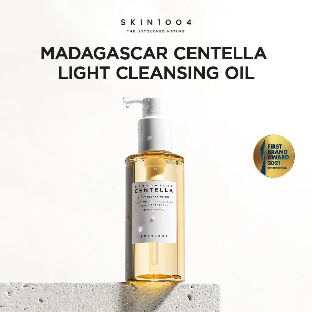 SKIN1004 Olio Detergente Leggero alla Centella di Madagascar 200 ml | Olio Detergente Coreano per Doppia Pulizia, Struccante Delicato con Centella Asiatica per Pori e Pelle Sensibile