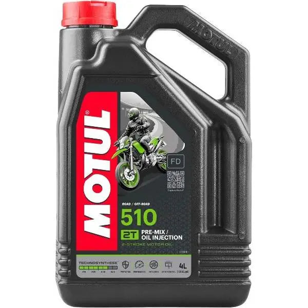 MOTUL 510 2T 
 Lubrificante per motori a 2 tempi 
 Grasso separato o pre-miscelato 
 Tecnosintesi ® 
 Contenitore da 4 litri.