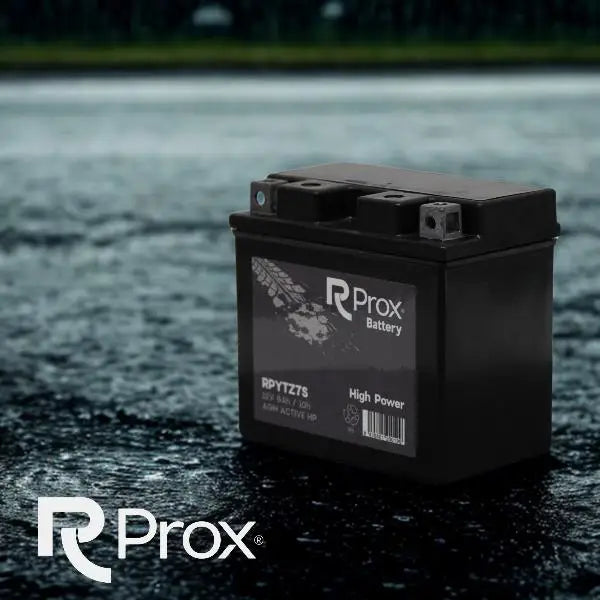 YTZ7S AGM Batteria per Moto ad Alta Potenza 12V 6Ah 130A. Massima Potenza di Avviamento. Batteria RC Prox Prodotta in Europa.