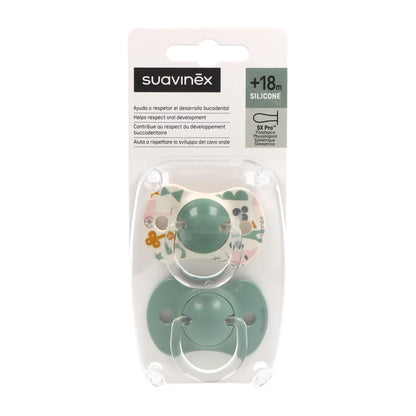 Ciuccio fisiologico in silicone Suavinex Sx Pro +18m X2