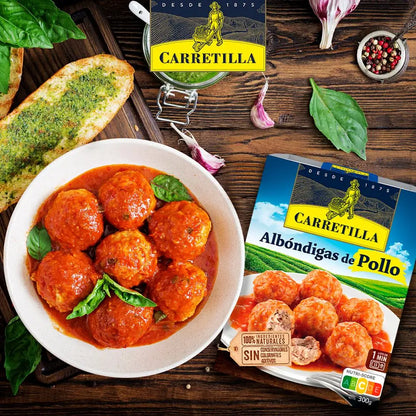 Polpette di pollo al pomodoro 10 unità da 300 g Piatti pronti, ingredienti naturali al 100%, senza conservanti, senza colori e senza additivi