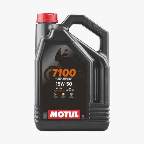 MOTUL 7100 4T 15W-50 
 Lubrificante ad Alte Prestazioni per Motociclette 
 Sport e Avventura 
 100% Sintetico - Esteri 
 Contenitore da 4 litri.