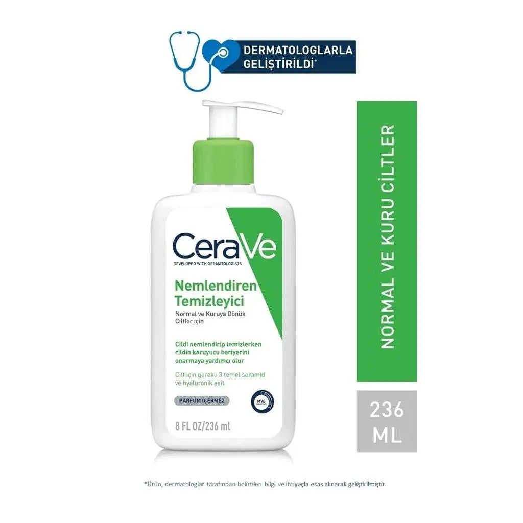 Cerave Crema Detergente Idratante Viso per Pelle Normale e Secca 236ml