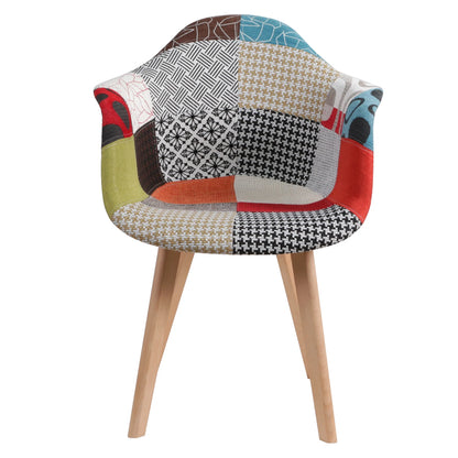 2 pz/set sedie da pranzo moderne nordiche poltrone in tessuto Patchwork sedia di lusso sgabello per Computer per il tempo libero Design di mobili per soggiorno