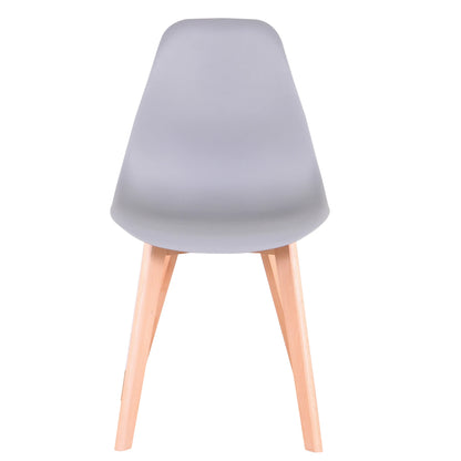 EGOONM Set di 4 sedie da pranzo medievali nordiche con gambe in legno massello per soggiorno sala da pranzo studio camera da letto (bianco/nero/grigio)