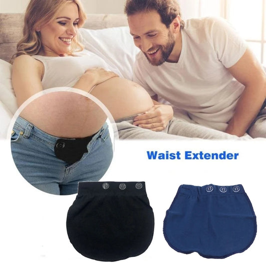 Cintura in maternità gravidanza cintura pantaloni elastici regolabili morbidi allungamento della vita estensori pulsante madre pantaloni larghi cintura