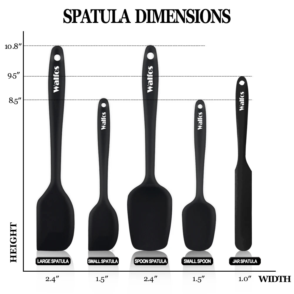 Walfos 5 Pz/set Spatola In Silicone Antiaderente Cottura Della Pasticceria Spatola In Silicone Resistente Al Calore Utensile Da Cucina Strumento di Cottura