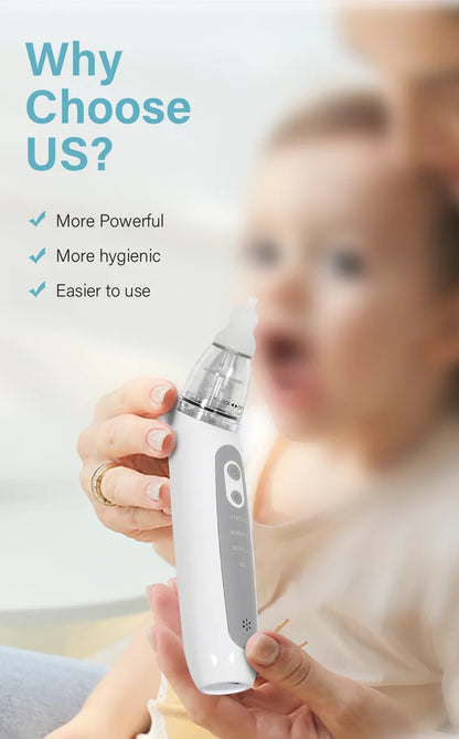2025 Nuovo modello Aspiratore nasale elettrico per bambini Versione di ricarica Aspiratore nasale per neonato Aspirazione Prevenire la congestione nasale