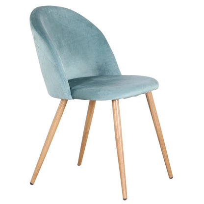 EGOONM Un set di 2 sedie da pranzo con morbidi velluto e piedini in metallo per cucina, sala da pranzo, soggiorno, lounge (rosa/verde/blu)