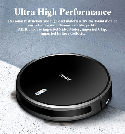 Robot Aspirapolvere ABIR G20S, Navigazione mappa AI,partizione super intelligente,con memoria, app WiFi, forte aspirazione 6000Pa, lavaggio intelligente a umido, disinfezione, funziona con Alexa e Google Assistant