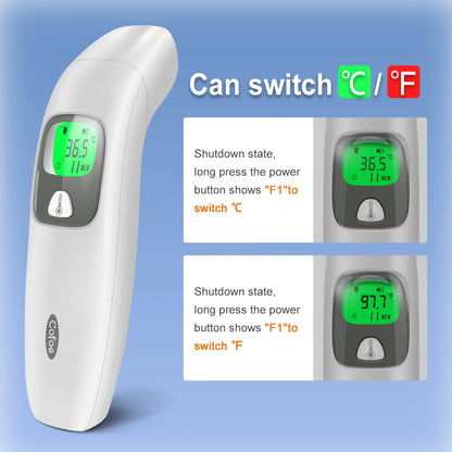Cofoe Termometro digitale per fronte e orecchie 2 in 1 Termometro medico senza contatto per neonati/adulti ±0,1 ℃   Misura precisa della temperatura