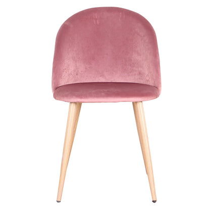 EGOONM Un set di 2 sedie da pranzo con morbidi velluto e piedini in metallo per cucina, sala da pranzo, soggiorno, lounge (rosa/verde/blu)