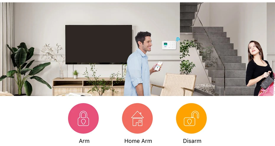 KERUI W184 Tuya Smart 4G Sistema di Allarme Wireless WIFI GSM Allarme Rilevatore di Movimento Sensore Porta Antifurto Supporto Alexa e Google