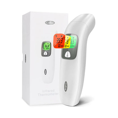 Cofoe Termometro digitale per fronte e orecchie 2 in 1 Termometro medico senza contatto per neonati/adulti ±0,1 ℃   Misura precisa della temperatura