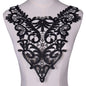 Applique in Pizzo per Abiti, Accessori Decorativi per Costumi, Colletti Fai-da-Te, Bordi per Cucito, Bianco e Nero