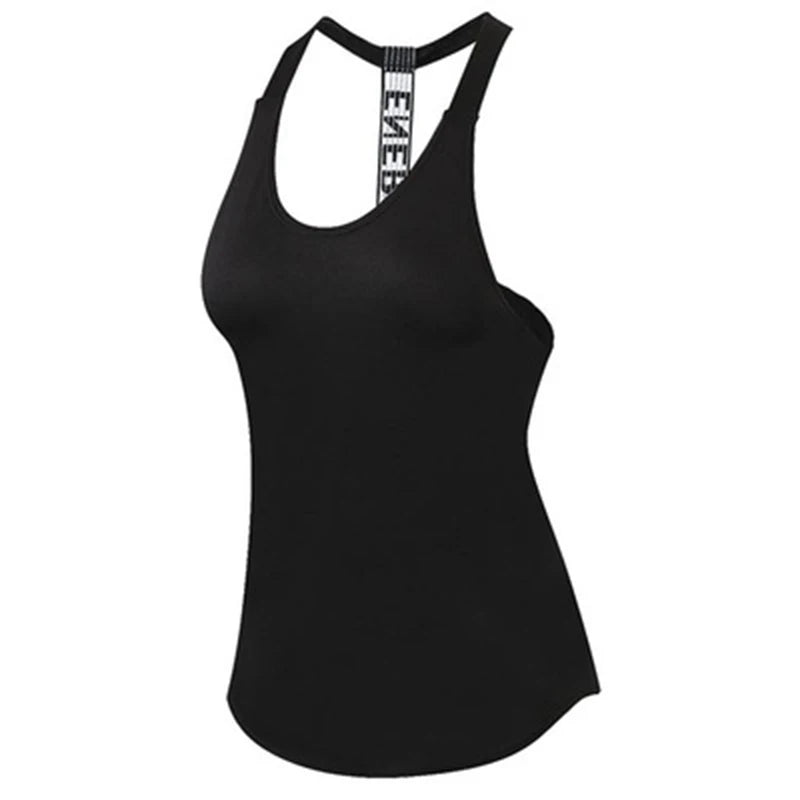 2024 Top da palestra Top sportivo da donna Lettera Camicie senza schienale Top da yoga senza maniche Fitness Corsa Canotta ad asciugatura rapida Crop Top