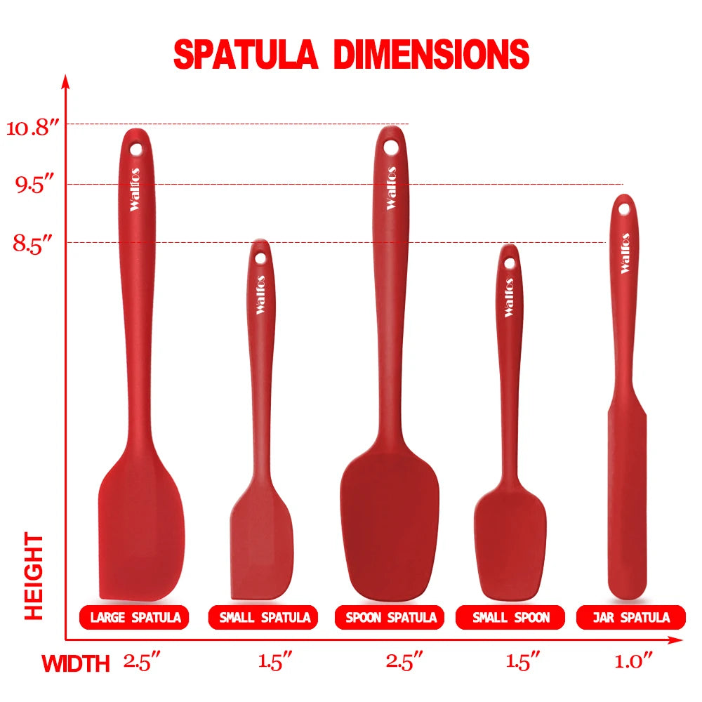 Walfos 5 Pz/set Spatola In Silicone Antiaderente Cottura Della Pasticceria Spatola In Silicone Resistente Al Calore Utensile Da Cucina Strumento di Cottura