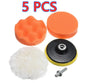 Kit di tamponi in spugna per lucidatura per auto Kit tampone in schiuma Tampone per lucidatrice Tamponi per cera per veicoli a motore per motociclette Rimuove i graffi