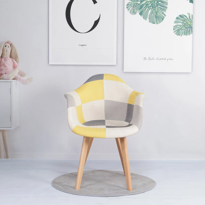 2 pz/set sedie da pranzo moderne nordiche poltrone in tessuto Patchwork sedia di lusso sgabello per Computer per il tempo libero Design di mobili per soggiorno