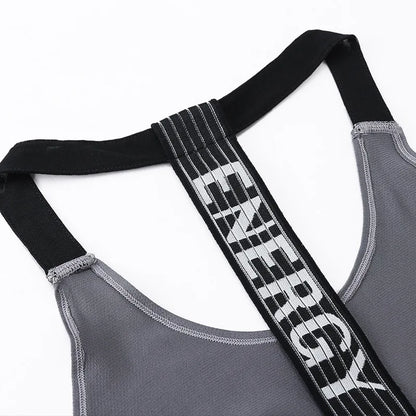 2024 Top da palestra Top sportivo da donna Lettera Camicie senza schienale Top da yoga senza maniche Fitness Corsa Canotta ad asciugatura rapida Crop Top