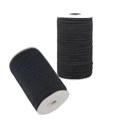 10 metri Nero/Bianco Cucito Fascia Elastica Tessitura Spandex 3mm ~ 15mm per I Vestiti Indumento Pantaloni Cintura Cucito Accessori FAI DA TE