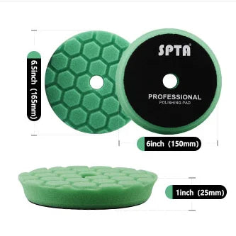 SPTA 5 pezzi 3 "(80mm)/5"(125mm)/6"(150mm) set di tamponi per lucidatura in spugna per auto per lucidatore tampone DA/RO/GA lucidatura ceratura
