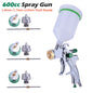 WENXING Pistola a spruzzo professionale HVLP 1.4 / 1.7 / 2.0mm Aerografo a gravità con ugello per verniciatura auto