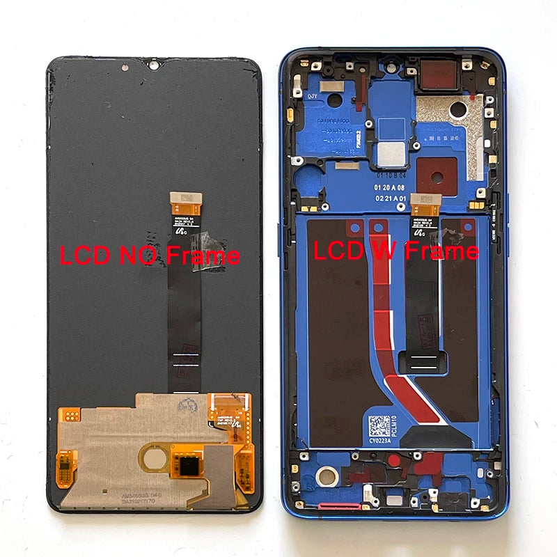6.5 "Supor Amoled Originale M & Sen Per Oppo Realme X2 Pro RMX1931 Display LCD Telaio Dello Schermo + Pannello Touch Per OPPO Reno Ace PCLM10