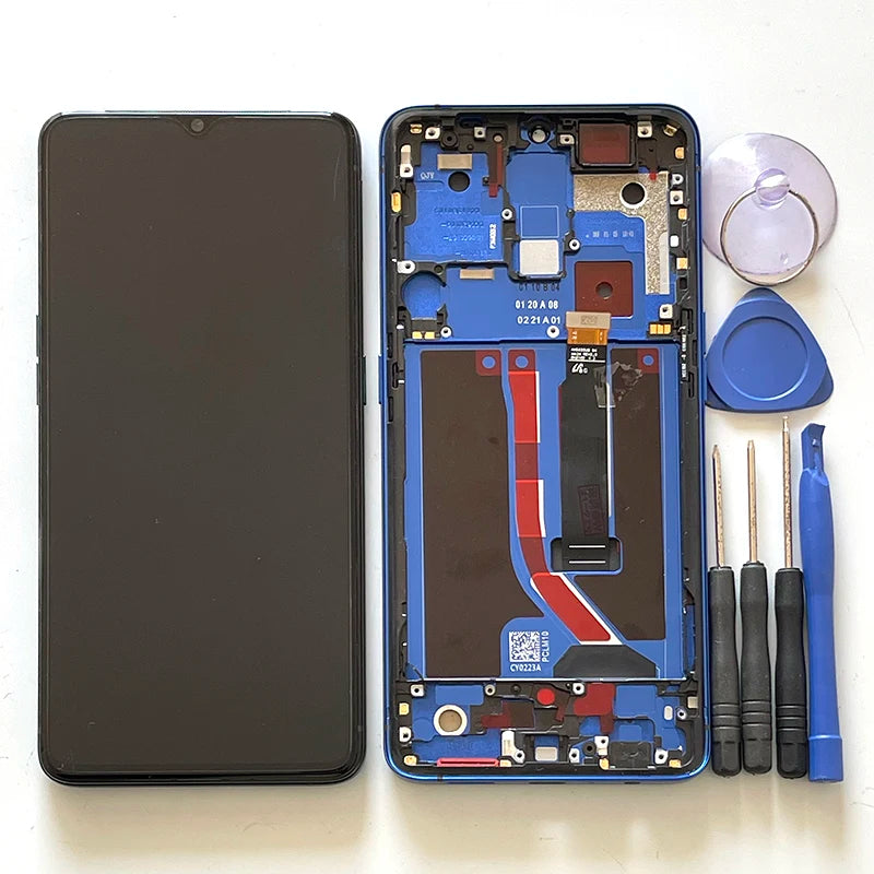 6.5 "Supor Amoled Originale M & Sen Per Oppo Realme X2 Pro RMX1931 Display LCD Telaio Dello Schermo + Pannello Touch Per OPPO Reno Ace PCLM10