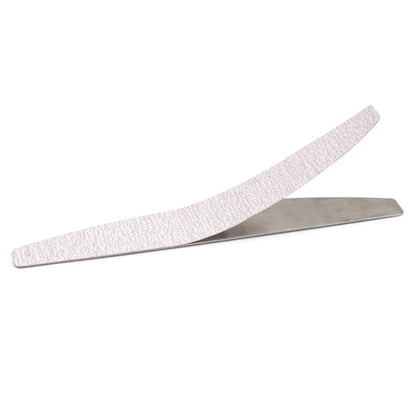Lima per unghie in carta vetrata di ricambio da 100 pezzi con manico in metallo Tampone rimovibile 100/180 Strisce bifacciale Lime per nail art per manicure