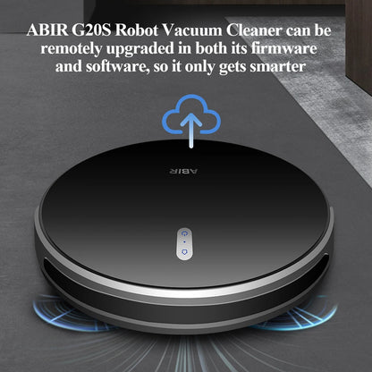 Robot Aspirapolvere ABIR G20S, Navigazione mappa AI,partizione super intelligente,con memoria, app WiFi, forte aspirazione 6000Pa, lavaggio intelligente a umido, disinfezione, funziona con Alexa e Google Assistant