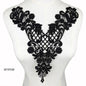 Applique in Pizzo per Abiti, Accessori Decorativi per Costumi, Colletti Fai-da-Te, Bordi per Cucito, Bianco e Nero