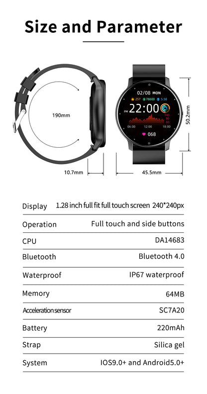 LIGE 2026 Smart Watch donna uomo donna regalo Sport Fitness uomo orologi cardiofrequenzimetro Smartwatch impermeabile per Android IOS