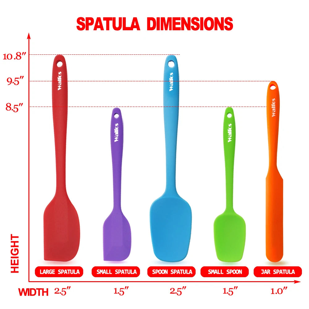 Walfos 5 Pz/set Spatola In Silicone Antiaderente Cottura Della Pasticceria Spatola In Silicone Resistente Al Calore Utensile Da Cucina Strumento di Cottura