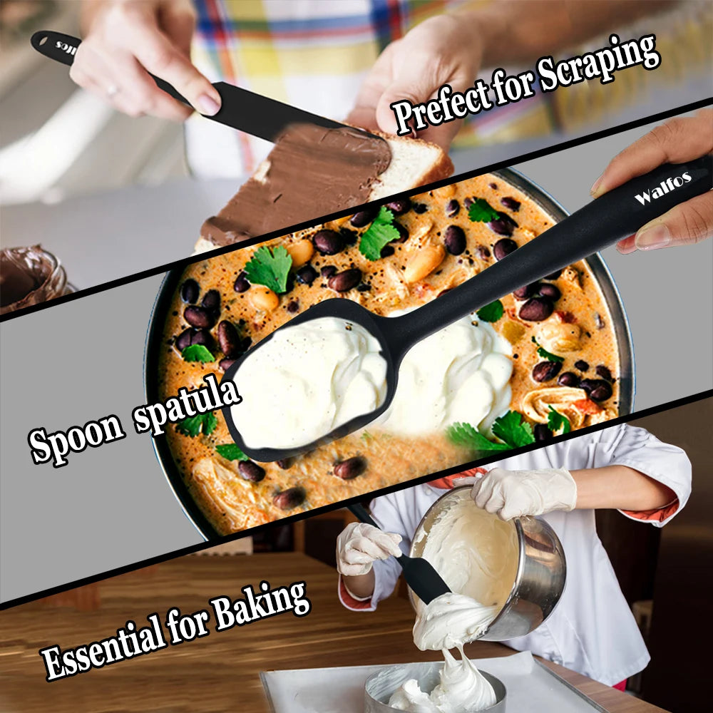 Walfos 5 Pz/set Spatola In Silicone Antiaderente Cottura Della Pasticceria Spatola In Silicone Resistente Al Calore Utensile Da Cucina Strumento di Cottura