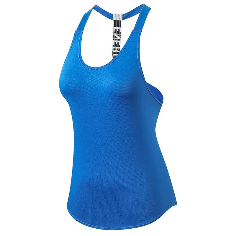 2024 Top da palestra Top sportivo da donna Lettera Camicie senza schienale Top da yoga senza maniche Fitness Corsa Canotta ad asciugatura rapida Crop Top