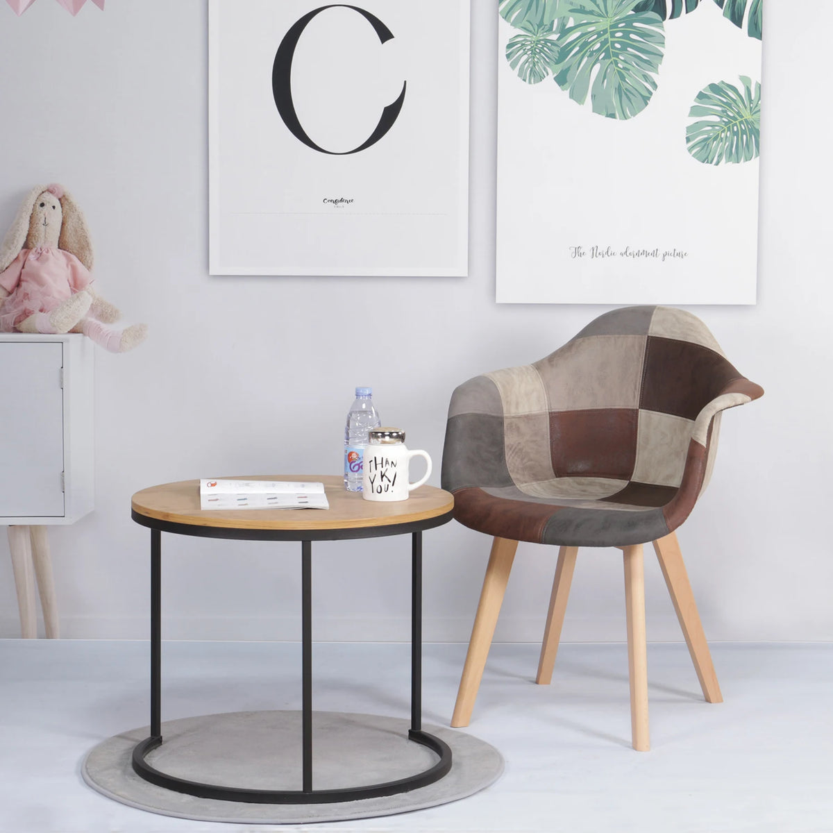 2 pz/set sedie da pranzo moderne nordiche poltrone in tessuto Patchwork sedia di lusso sgabello per Computer per il tempo libero Design di mobili per soggiorno