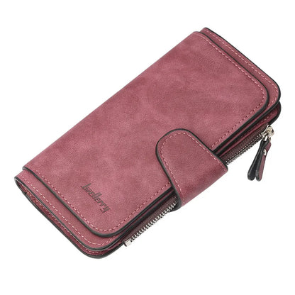 Nuovi portafogli da donna alla moda, lunghi, in PU di alta qualità, porta carte classico con cerniera per monete