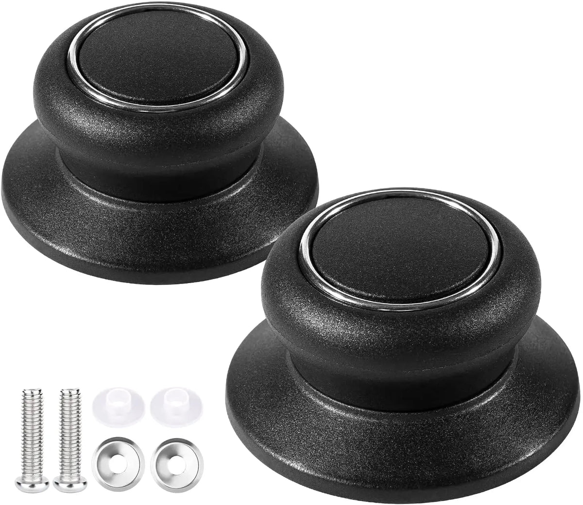 2 pezzi di manici di ricambio per coperchi di pentole, pomelli universali in vetro per coperchi, maniglie per sollevare coperchi di pentole, padelle e utensili da cucina.